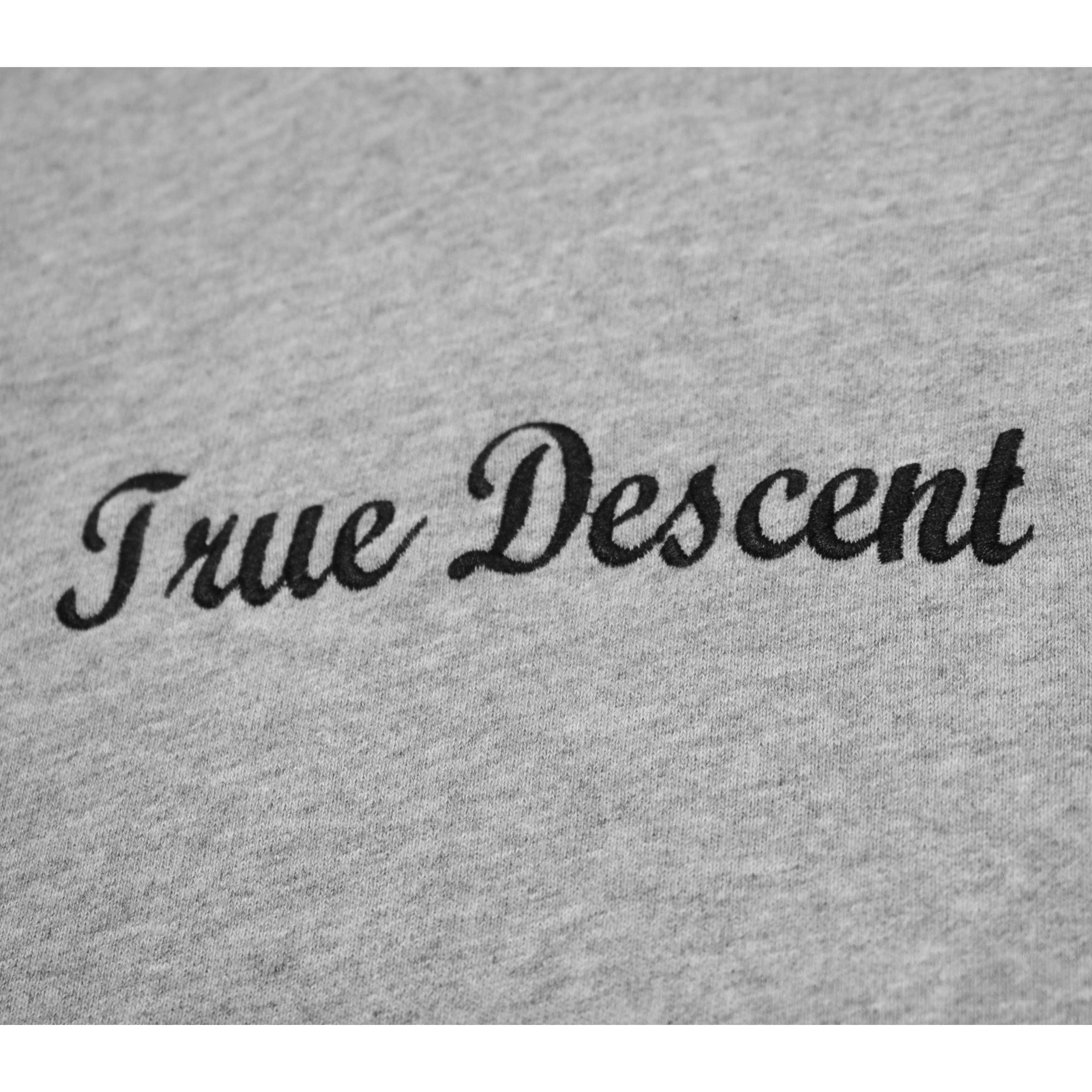 TRUE DESCENT OLD SCHOOL HOODIE (LIGHT GREY)