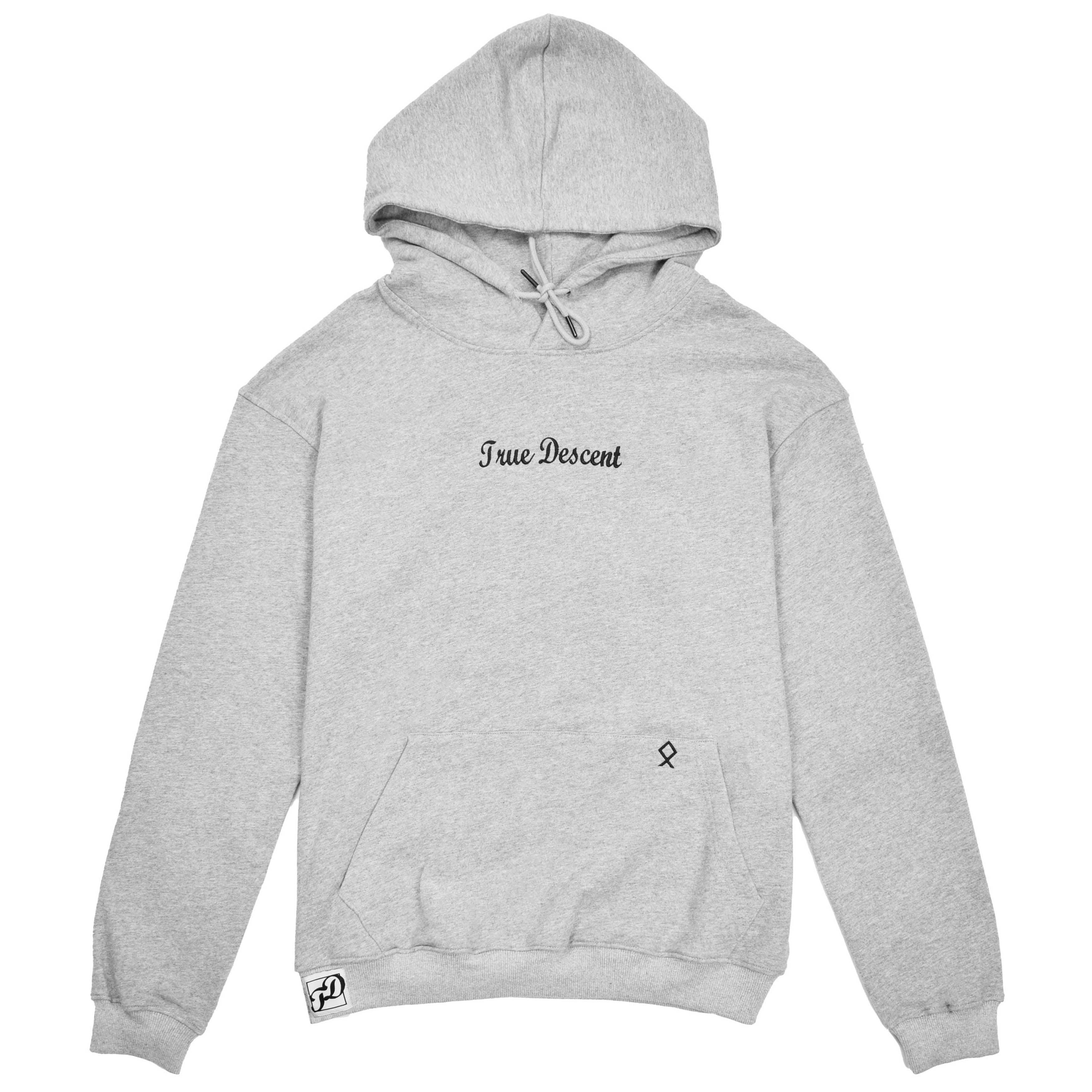 TRUE DESCENT OLD SCHOOL HOODIE (LIGHT GREY)